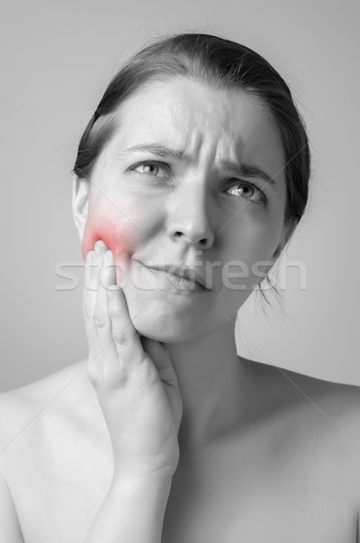 Zahnschmerzen Frau Hand medizinischen Gesundheit Stock foto © CsDeli