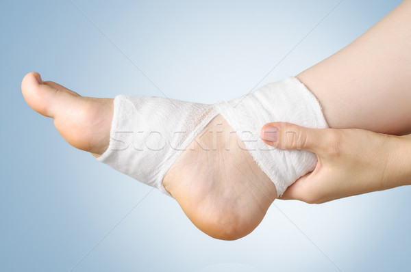 Injured foot with bandage Stock photo © CsDeli