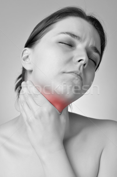 Stock photo: Throat pain