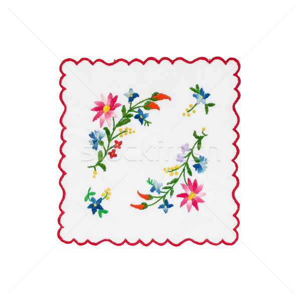 Embroidered tablecloth Stock photo © CsDeli