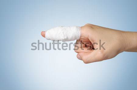 Injured finger with bandage Stock photo © CsDeli