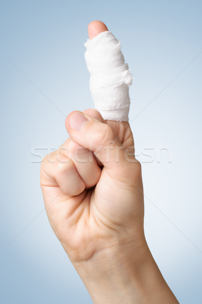 Injured finger with bandage Stock photo © CsDeli