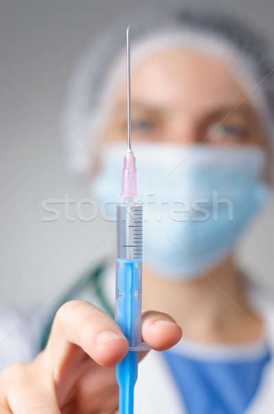 Weiblichen Arzt Spritze Medizin Krankenschwester Stock foto © CsDeli