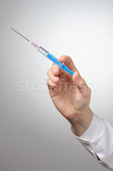 Ärzte Hand Spritze weiblichen Arzt Frau Stock foto © CsDeli