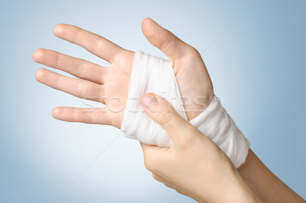 Injured hand with bandage Stock photo © CsDeli