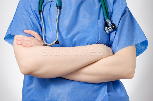 Arzt Arme weiblichen Krankenhaus blau Person Stock foto © CsDeli