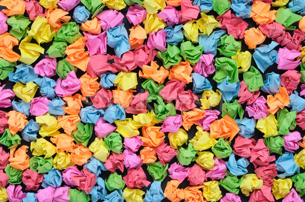 Colorful crumpled papers Stock photo © CsDeli