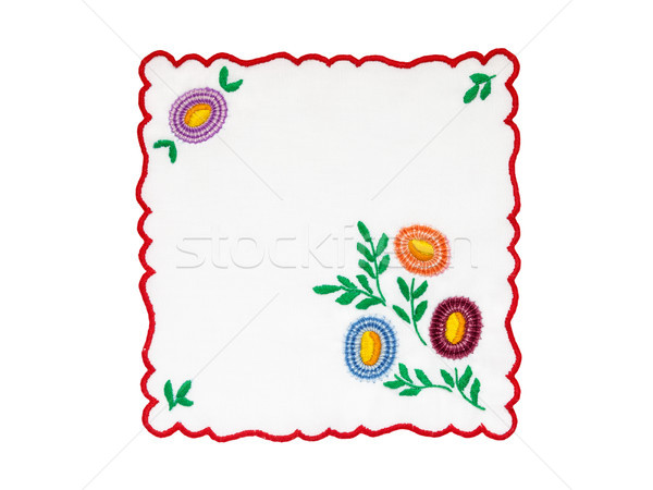 Embroidered tablecloth Stock photo © CsDeli
