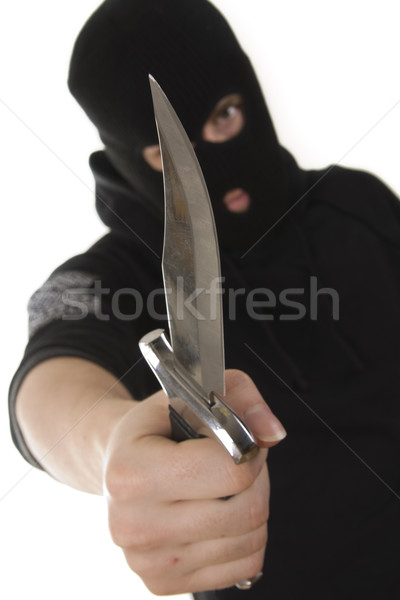 Zło przestępca nóż prawa czarny Zdjęcia stock © ctacik