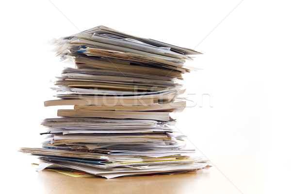 Documentos grande documentos imprimir branco Foto stock © ctacik