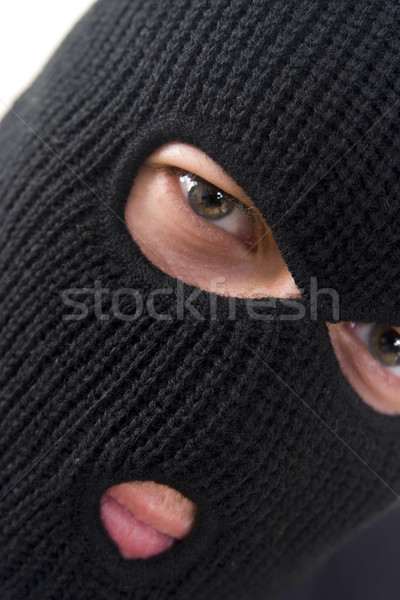 Przestępca zło wojskowych maska człowiek Zdjęcia stock © ctacik