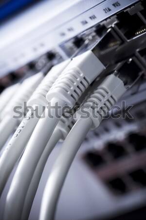 Сток-фото: сеть · кабелей · бизнеса · свет · связи · белый