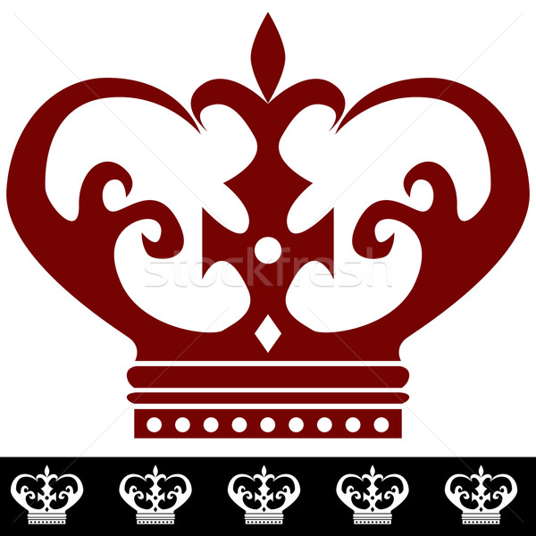 King Crown Icon and Border Stock photo © cteconsulting