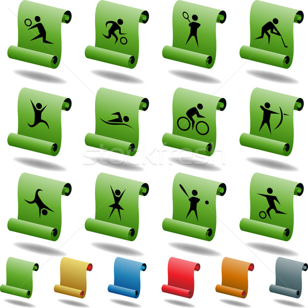 Athlete Icons Stock photo © cteconsulting