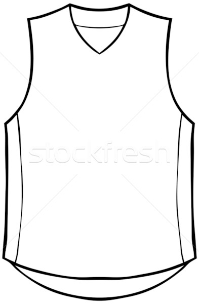 Shirt sans manches vêtements ligne art blanc noir Photo stock © cteconsulting
