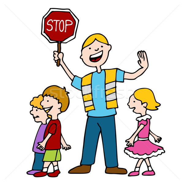 Crossing Guard and Children Walking Stock photo © cteconsulting