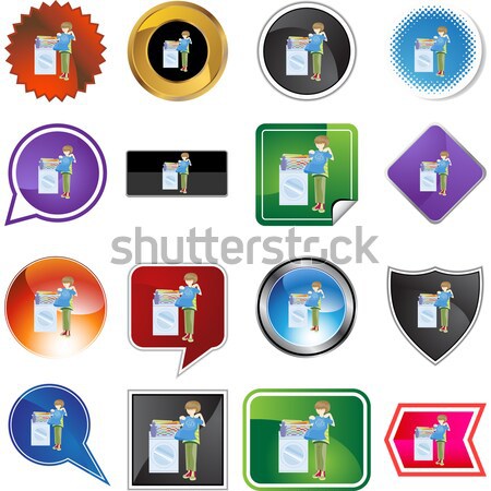 Construction Barrier Icon Set Stock photo © cteconsulting