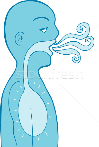 Asma persona tempo respirazione medici design Foto d'archivio © cteconsulting