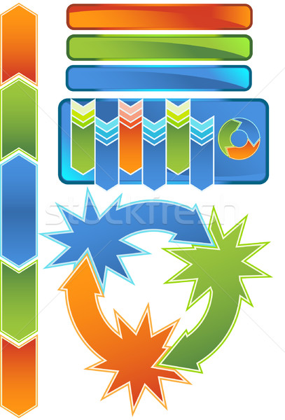 Chevron Diagram Icon Set Stock photo © cteconsulting