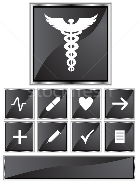 Black Satin - Medical Icons - Square Stock photo © cteconsulting
