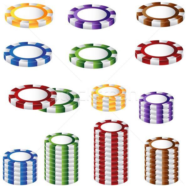 Poker Chip Set Stock photo © cteconsulting