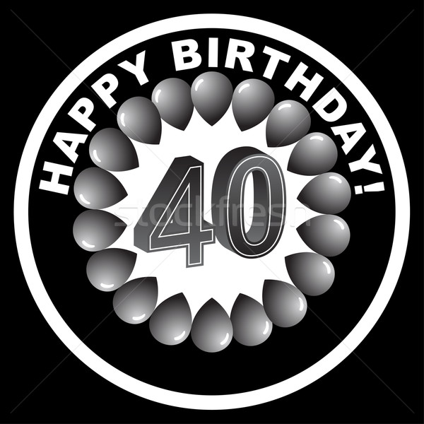 Happy Birthday Icon - Happy 40th Stock photo © cteconsulting