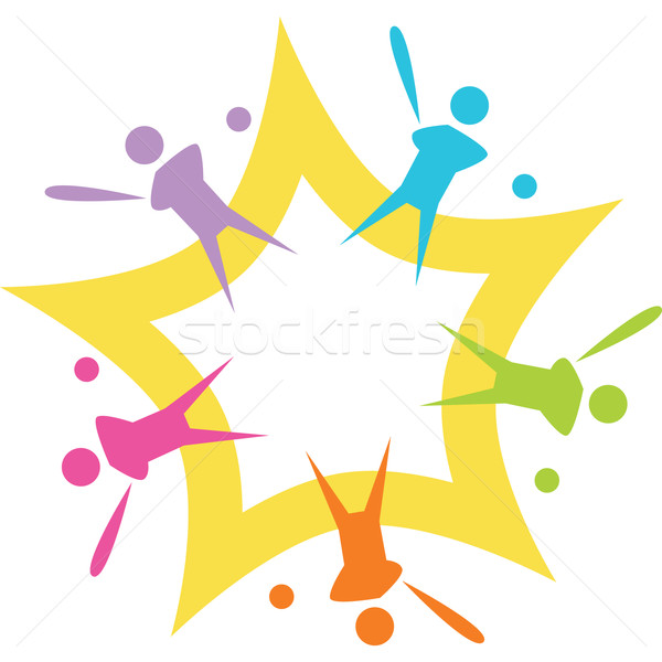 Teamwork Baseball Starburst Stock photo © cteconsulting