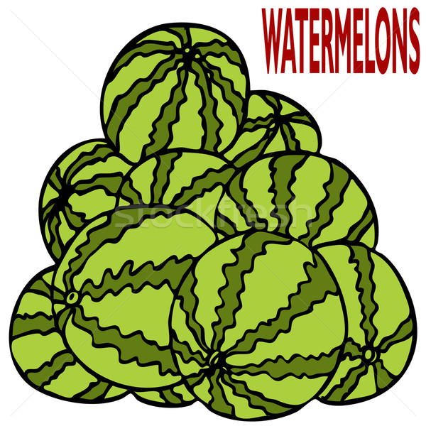Pastèque image fruits vert groupe [[stock_photo]] © cteconsulting