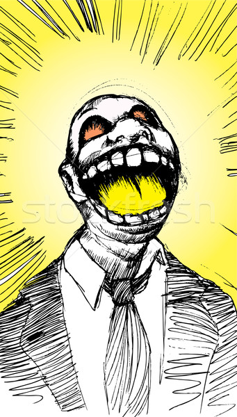 Cartoon obraz dziwny facet człowiek szczęśliwy Zdjęcia stock © cteconsulting