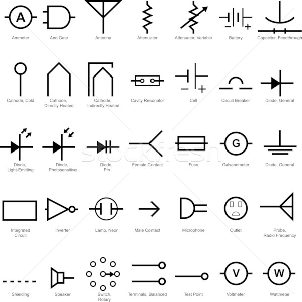 Elektrischen Symbol isoliert weiß Mikrofon Stock foto © cteconsulting