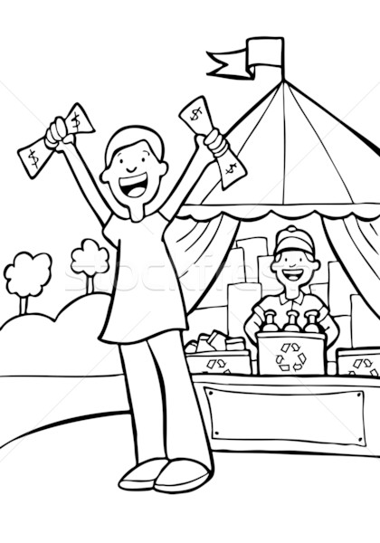 Dinero reciclaje Cartoon imagen tipo libro Foto stock © cteconsulting