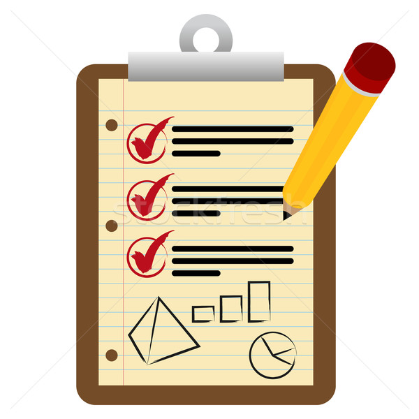 Stock photo: Financial Checklist Clipboard