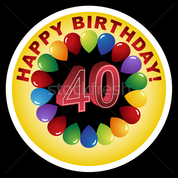 Happy Birthday Icon - Happy 40th Stock photo © cteconsulting