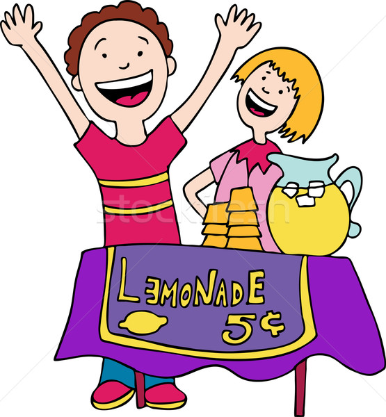 Limonade stand enfants vendre fille enfant [[stock_photo]] © cteconsulting