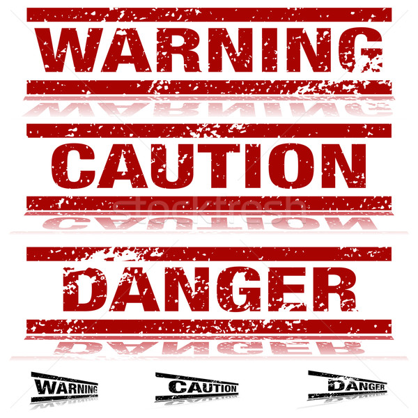 Erodate avertizare semne imagine set negru Imagine de stoc © cteconsulting