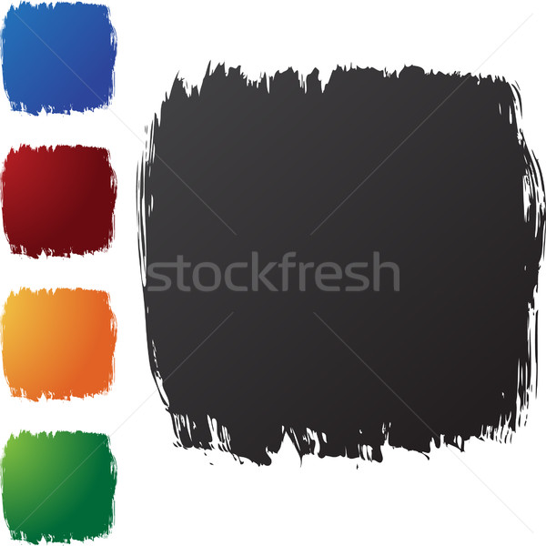 Stockfoto: Vierkante · geïsoleerd · witte · textuur · ontwerp · verf