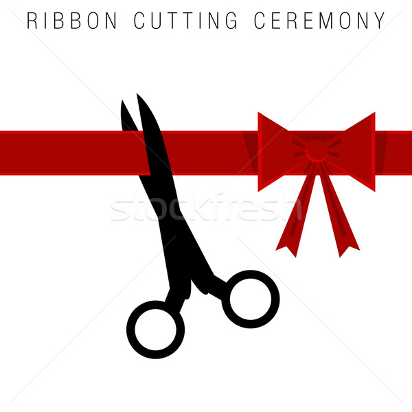 лента церемония изображение аннотация красный Сток-фото © cteconsulting