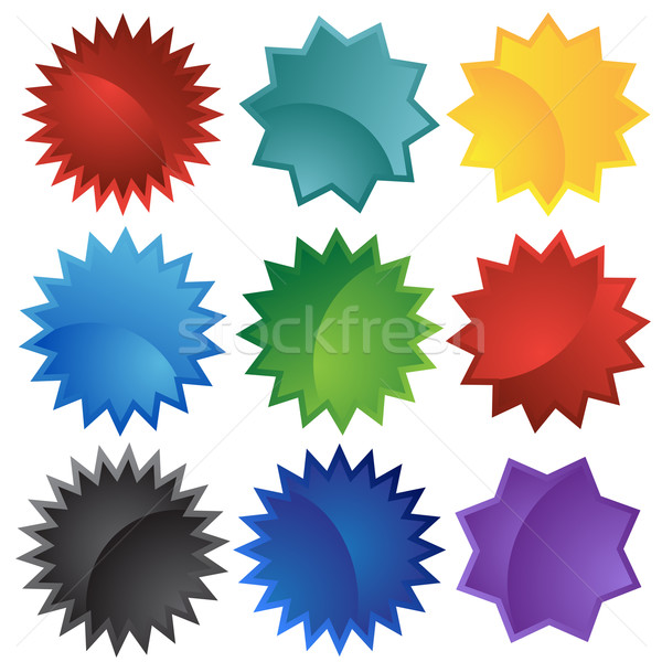 Siegel Set unterschiedlich unterschiedlich Farben Kunst Stock foto © cteconsulting