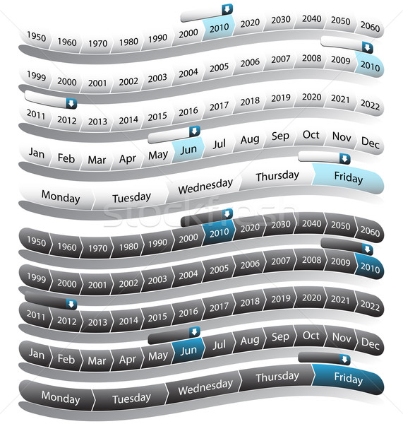 Idővonal hullám kép stílus naptár bár Stock fotó © cteconsulting