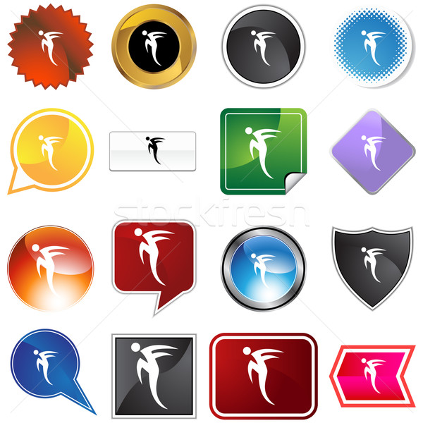 Grabi pas dansator set izolat Imagine de stoc © cteconsulting