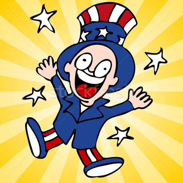 Stock photo: Happy Uncle Sam