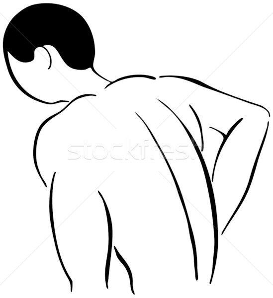 Mal di schiena immagine uomo medico salute arte Foto d'archivio © cteconsulting