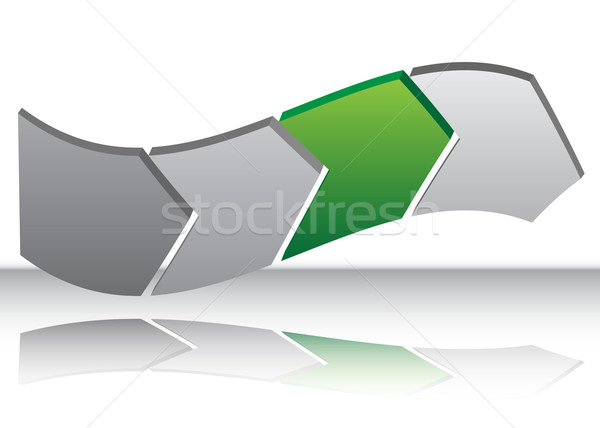 Green Arrow Warp Chart Stock photo © cteconsulting