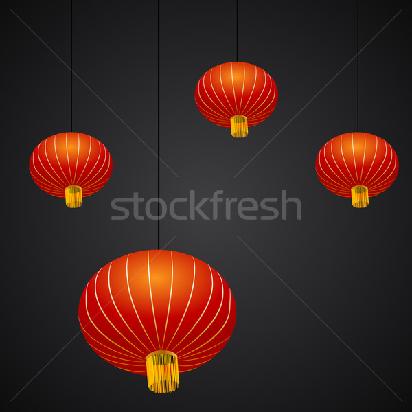 [[stock_photo]]: Lanterne · image · nuit · noir · chinois