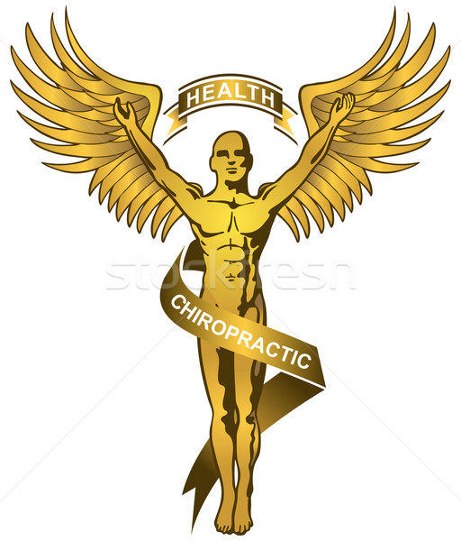 Szimbólum arany kézzel rajzolt kép orvos egészség Stock fotó © cteconsulting