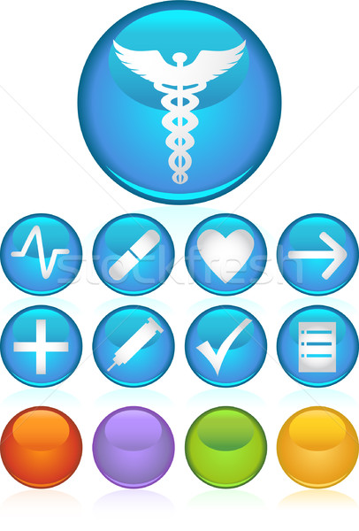 Medical Icons - Round Stock photo © cteconsulting