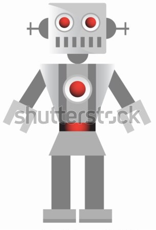 Robot obraz sztuki czerwony graficzne dekoracji Zdjęcia stock © cteconsulting