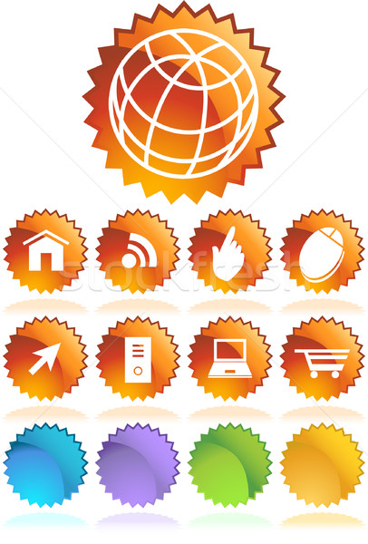 Icônes web design souris Shopping orange [[stock_photo]] © cteconsulting