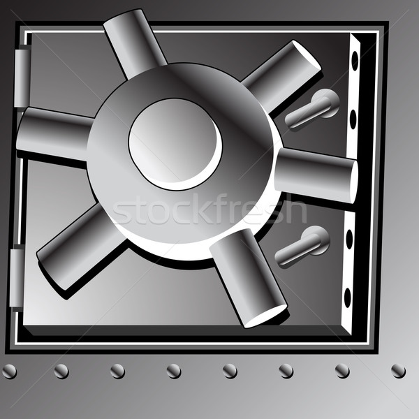 Bank Gewölbe Tür Bild Sicherheit Sperre Stock foto © cteconsulting