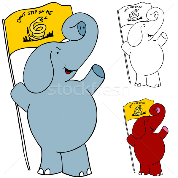 Protest Flag Elephant Stock photo © cteconsulting